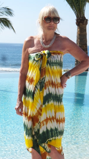Newest Silk Sarong - Caribbean Style Tie Dye Style- 4