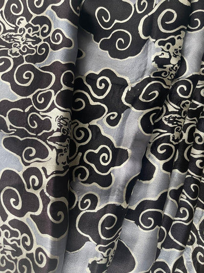 Ikat - Black & Pewter-NEW