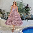 Sun Dress Ellen Summer Dress - Coral and Mocha