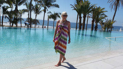 Tie-dye Miami Beach sarong  - 6 New