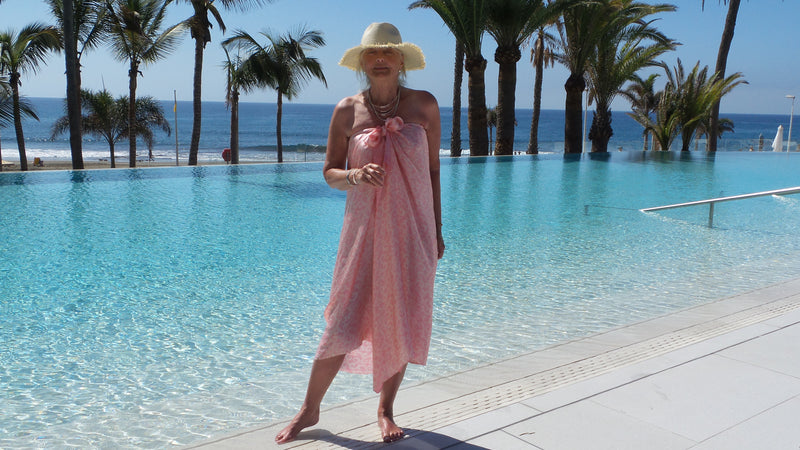 Newest Silk Sarong - Soft Pink-9