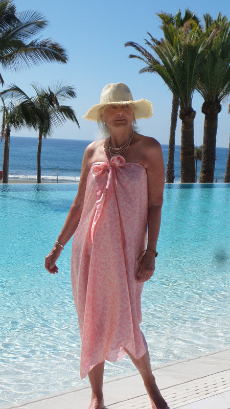 Newest Silk Sarong - Soft Pink-9