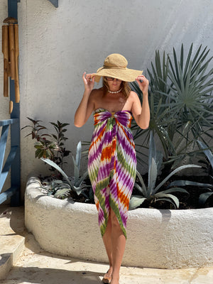 Tie-dye Miami Beach sarong  - 6 New