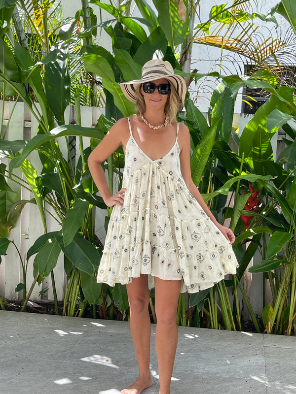 Sun dresses Ellen Summer Dress - Cream and Lucky eye