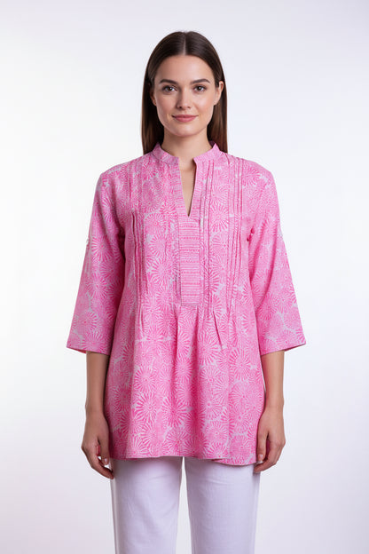 Tunic top  Elsa - Pink & Grey