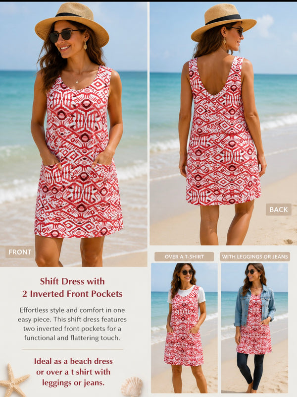 Shift dress with pockets