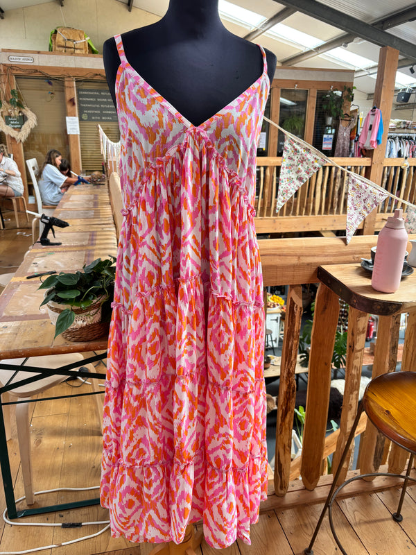 Strappy sun dress longer  ( available in 5 colours)