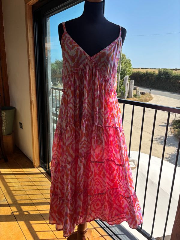 Strappy sun dress longer  ( available in 5 colours)