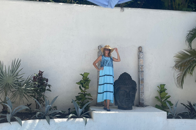 Kaftan Maxi One Size - Sleeveless Blue