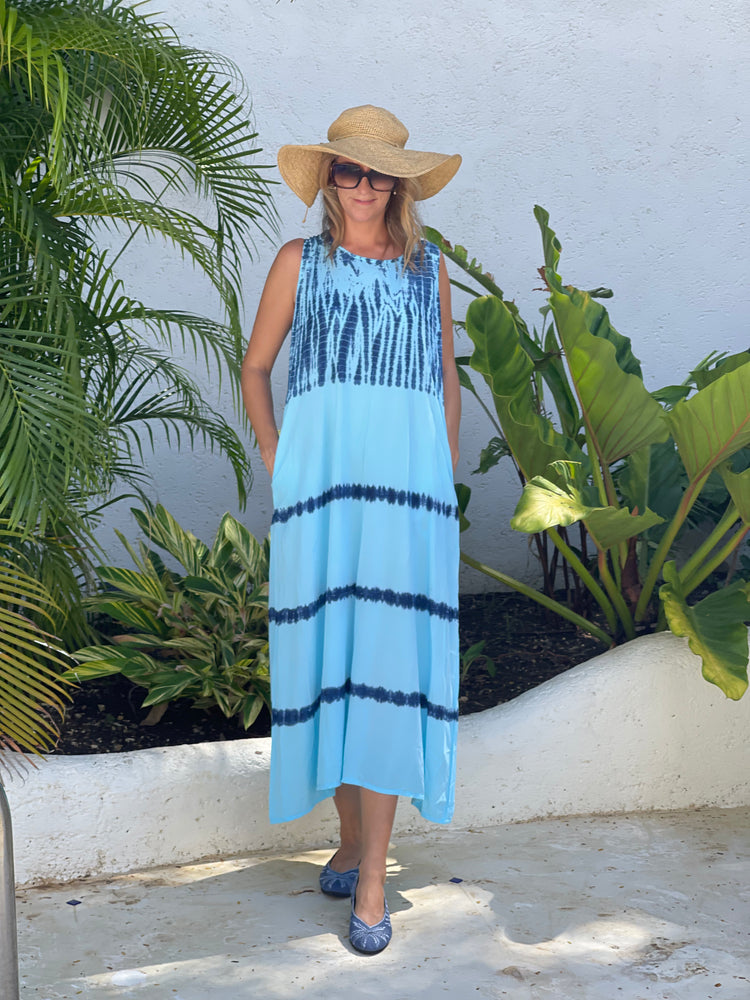 Kaftan Maxi One Size - Sleeveless Blue