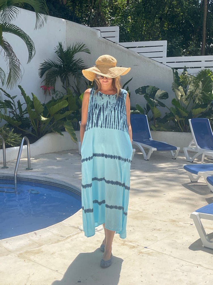 Kaftan Maxi One Size - Sleeveless Blue