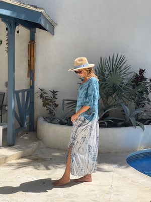 Kaftan Maxi One Size - Blue