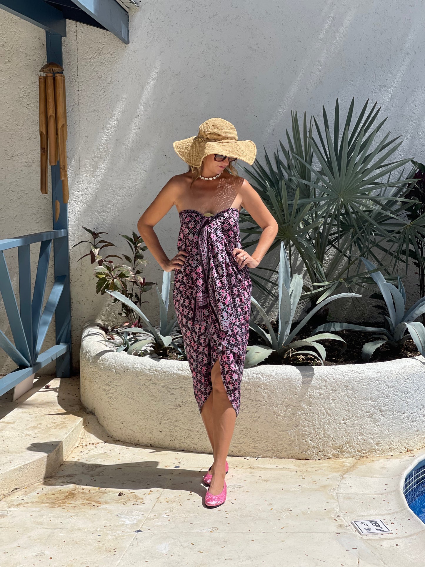 - Black, silver & pink - silk - Buhul
