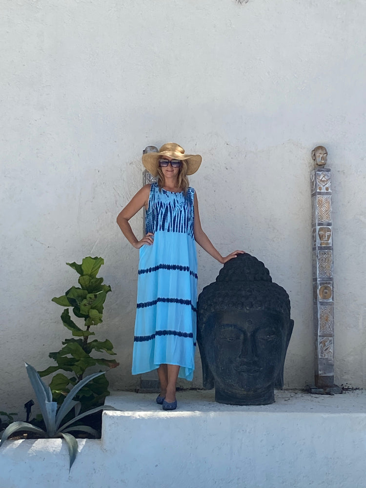 Kaftan Maxi One Size - Sleeveless Blue