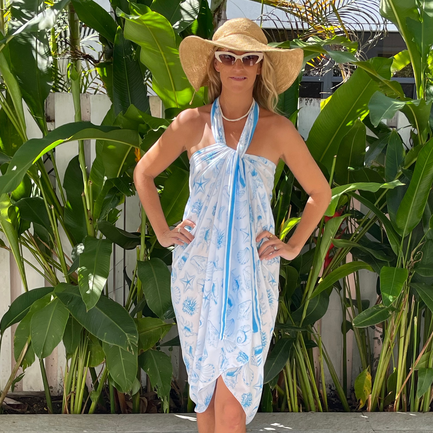 Voile Seashore Sarong - Turquoise