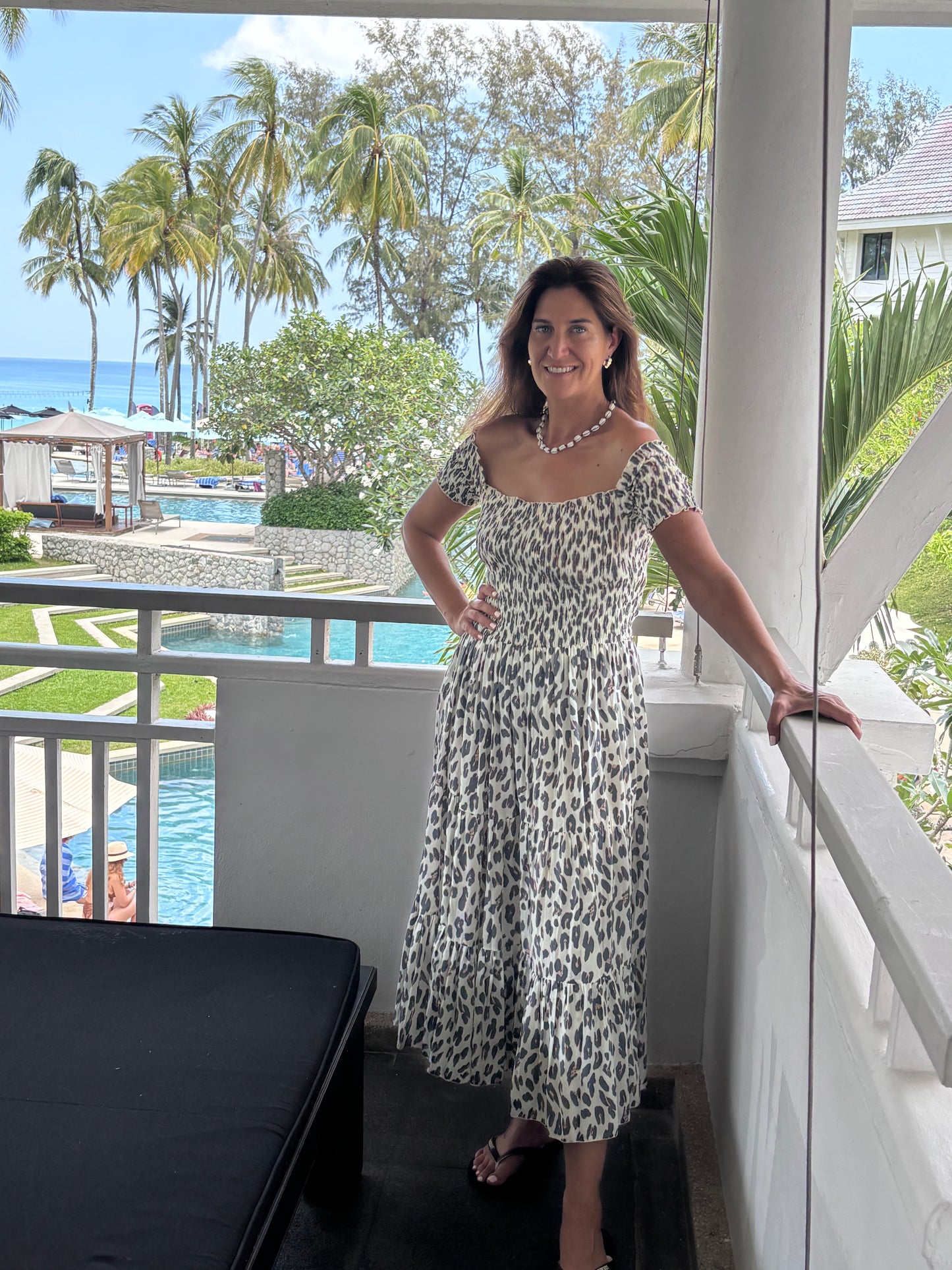 Sun dress ruched bodice on/off shoulders and tiered ruffle skirt 4 colours