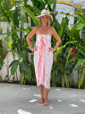 Seashore Sarong - Coral