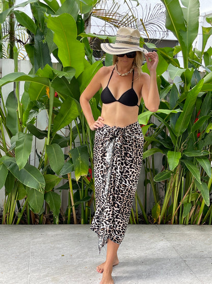 Leopard print Voile sarong