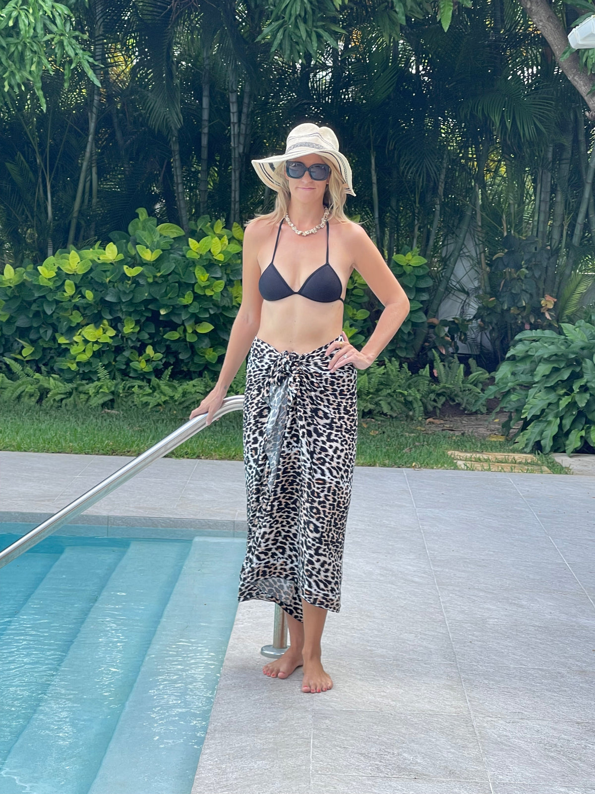 Leopard print Voile sarong