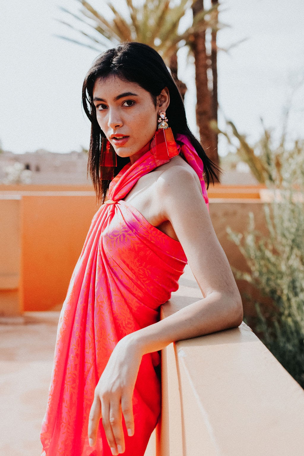 Fruit salad - Pink and coral SILK   NEW