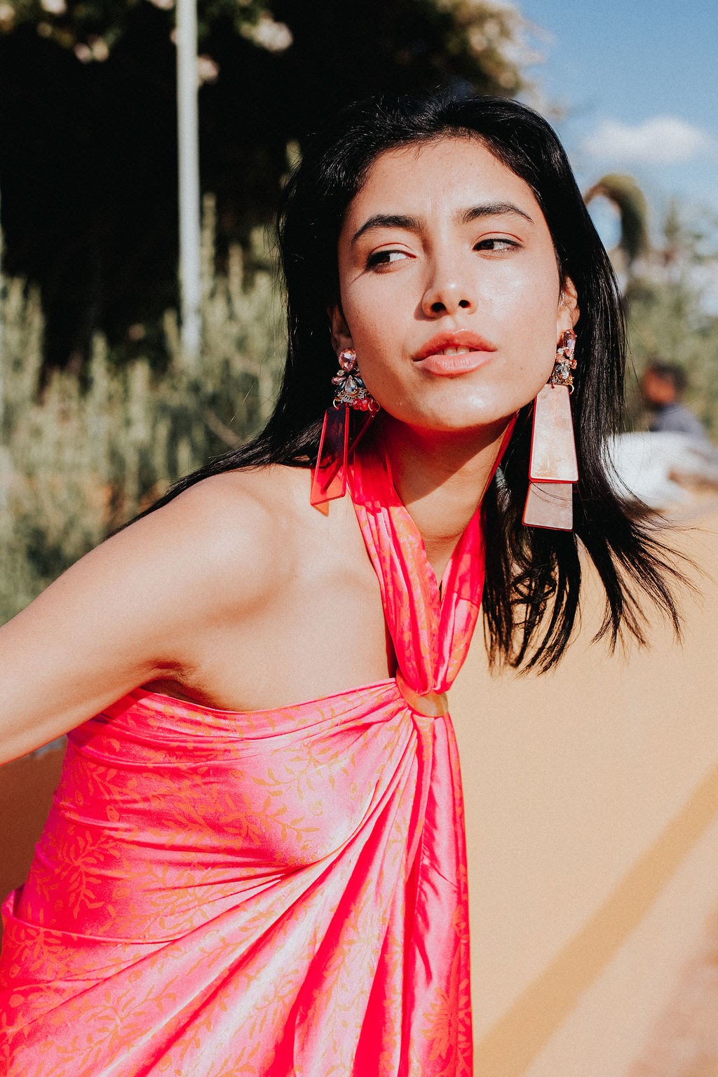 Fruit salad - Pink and coral SILK   NEW
