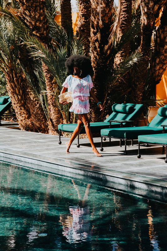 IBIZA  Sequin Mini beach dress - Dolly Mixture colour