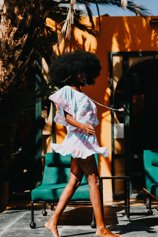 IBIZA  Sequin Mini beach dress - Dolly Mixture colour