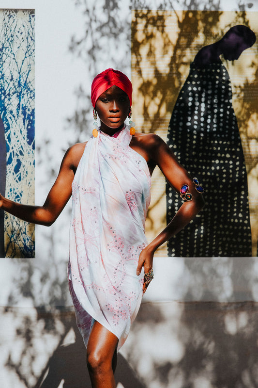 Sequin sarong - dolly mixture colours 15