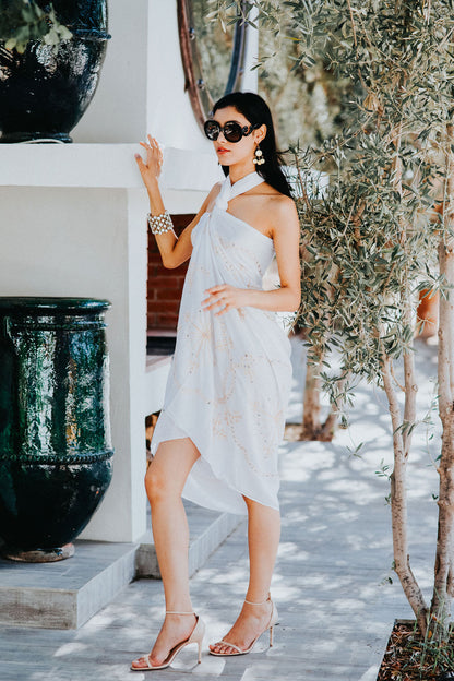 Sequin white sarong
