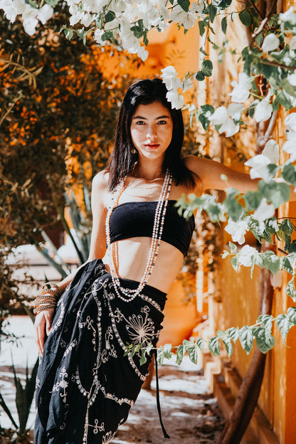 Sequin Sarong - Black