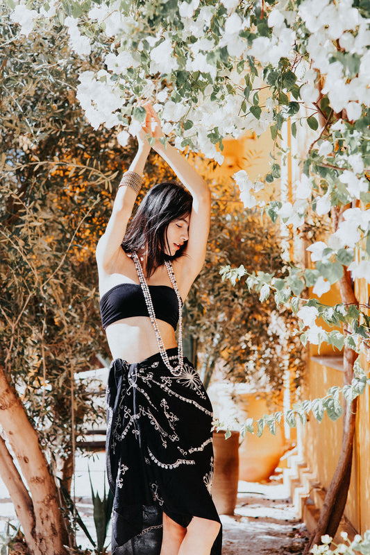 Sequin Sarong - Black