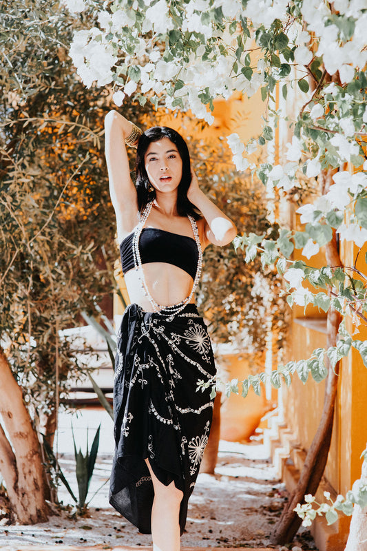 Sequin Sarong - Black