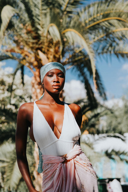 Pale pink sequin sarong