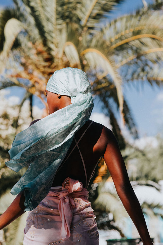 Pale pink sequin sarong