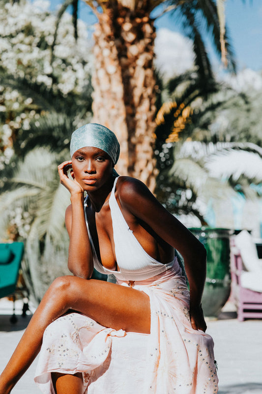 Pale pink sequin sarong