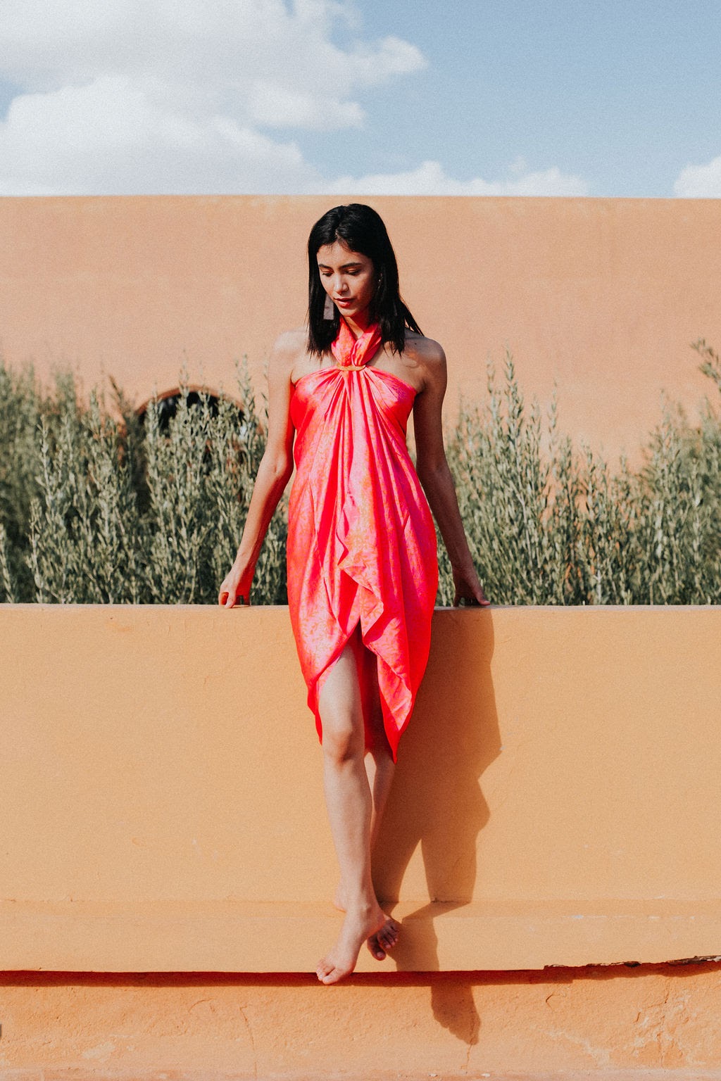 Fruit salad - Pink and coral SILK   NEW