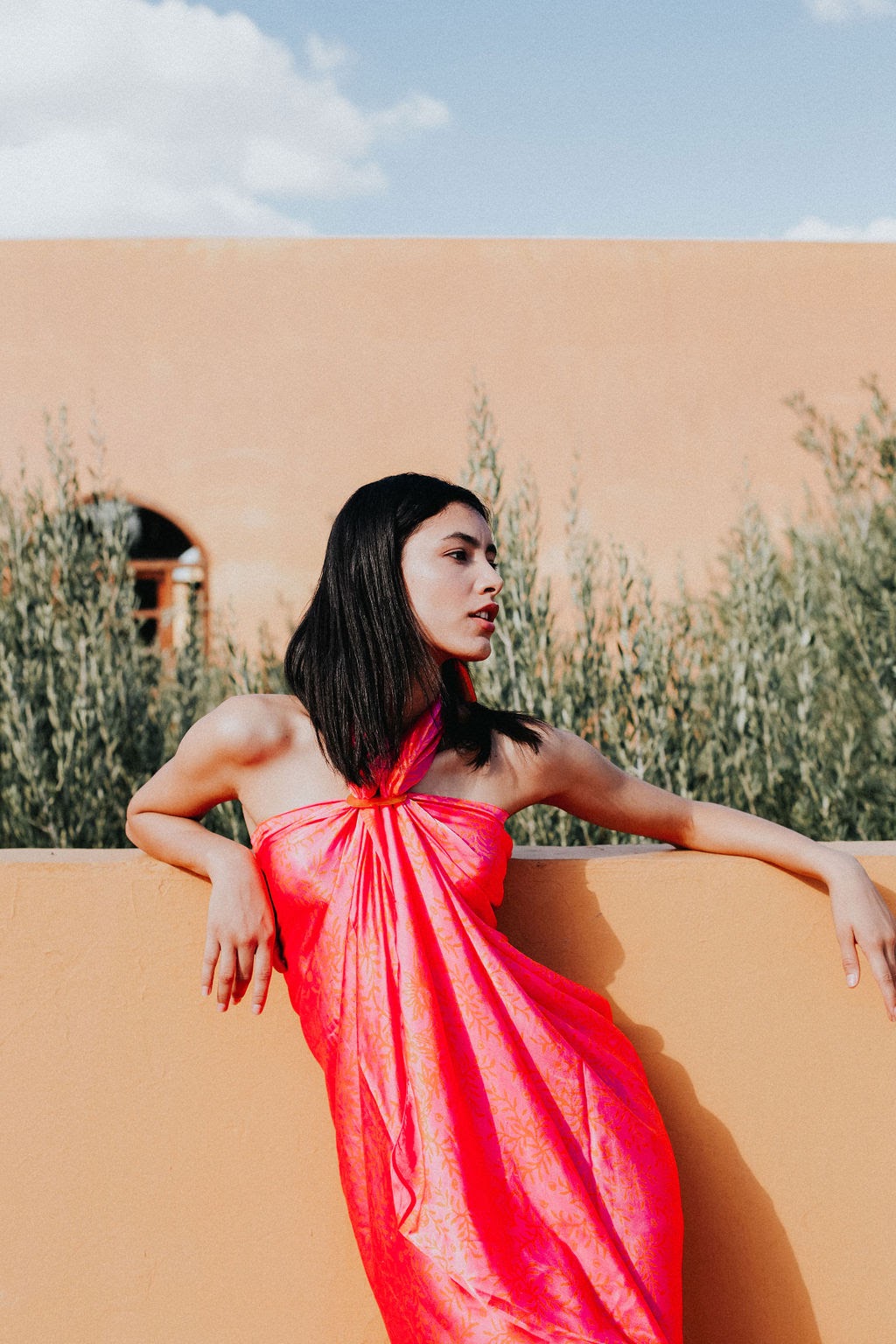 Fruit salad - Pink and coral SILK   NEW