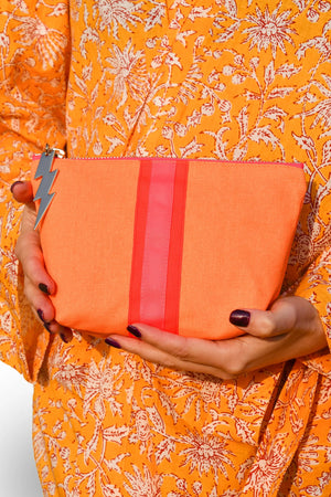 Small Lucky Stripe Bag - Orange & Pink