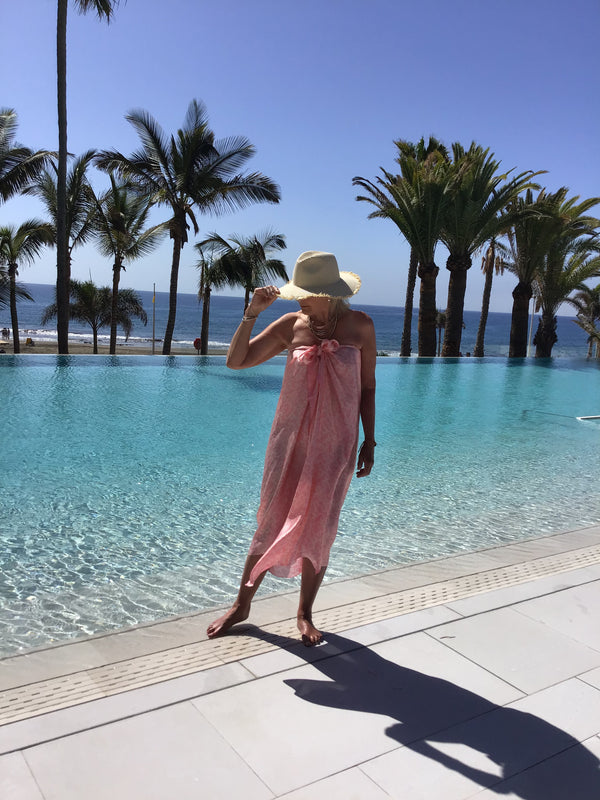 Newest Silk Sarong - Soft Pink-9