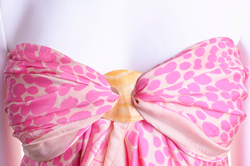 Pink on Oyster pink luxurious silk sarong/scarf