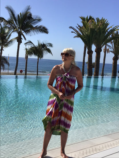 Tie-dye Miami Beach sarong  - 6 New