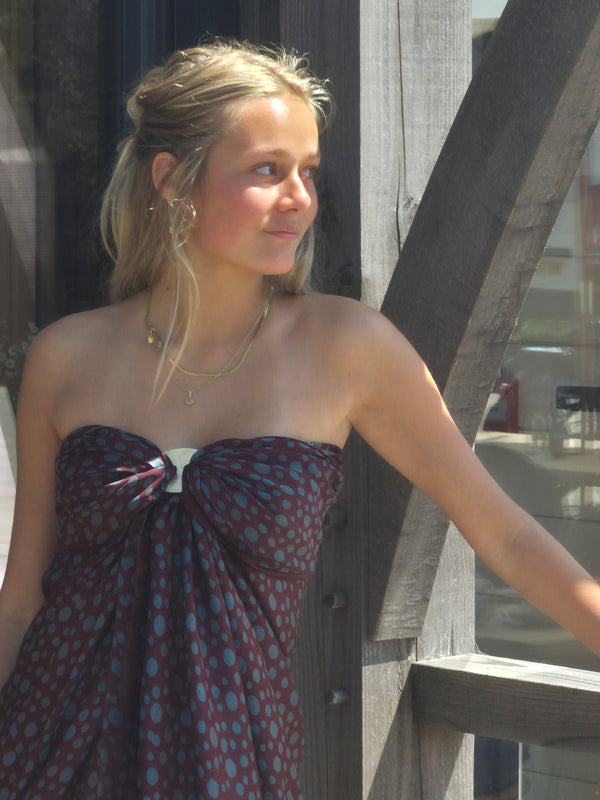 Pewter and Aubergine silk sarong