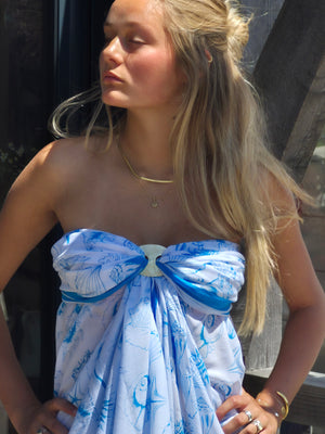 Voile Seashore Sarong - Turquoise