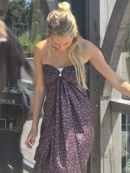 Pewter and Aubergine silk sarong