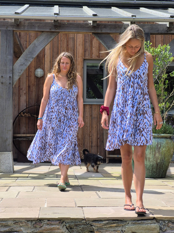 Sun  Dress  2 lengths. 4 colours - Blue and Mink