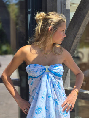 Voile Seashore Sarong - Turquoise