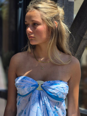 Voile Seashore Sarong - Turquoise