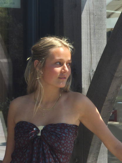 Pewter and Aubergine silk sarong
