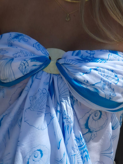 Voile Seashore Sarong - Turquoise