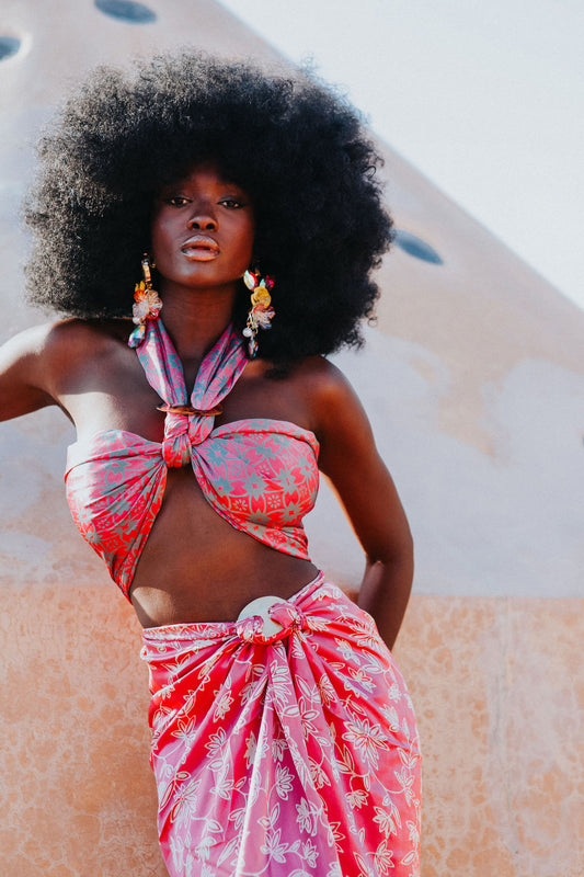 Buhul - Silver, grey and pink - silk (new)